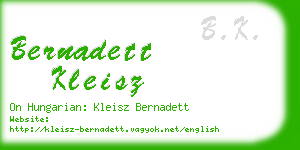 bernadett kleisz business card